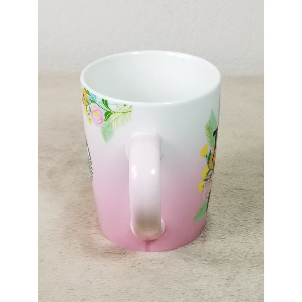 Starbucks Pink Coffee Mug 10oz Mermaid Logo 2020 Teacup Thankful 4" Collectible - Picture 4 of 14